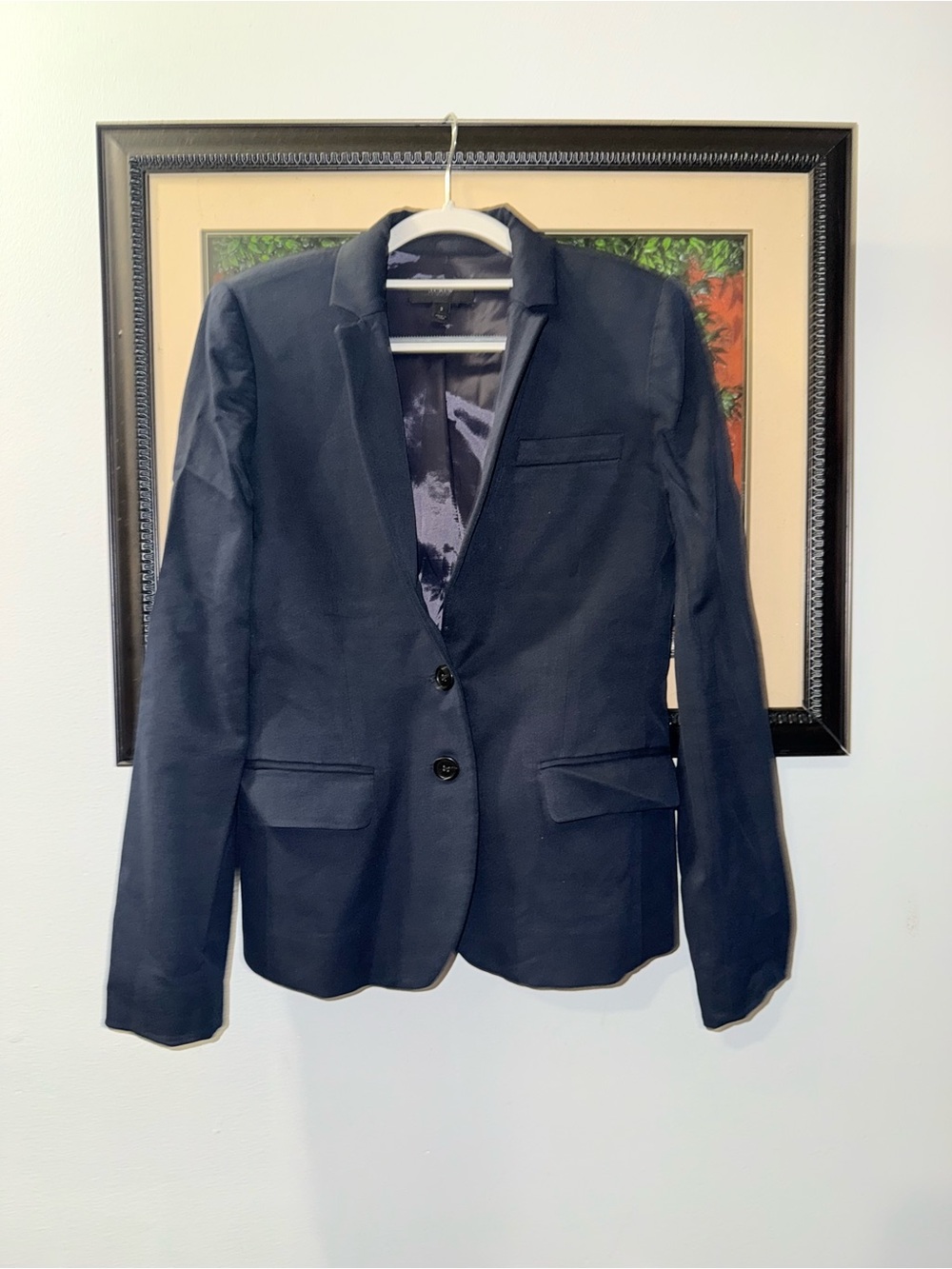 Classic Navy Two-Button Blazer - Picture 2 of 6